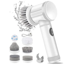 Electric Spin Scrubber with 5 Brush Heads