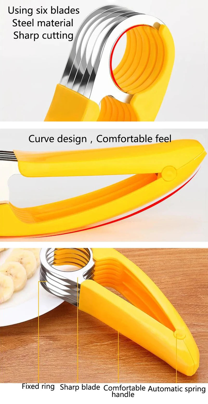 Quick-Slice Kitchen Tool – Effortless Banana, Sausage & Cucumber Cutter