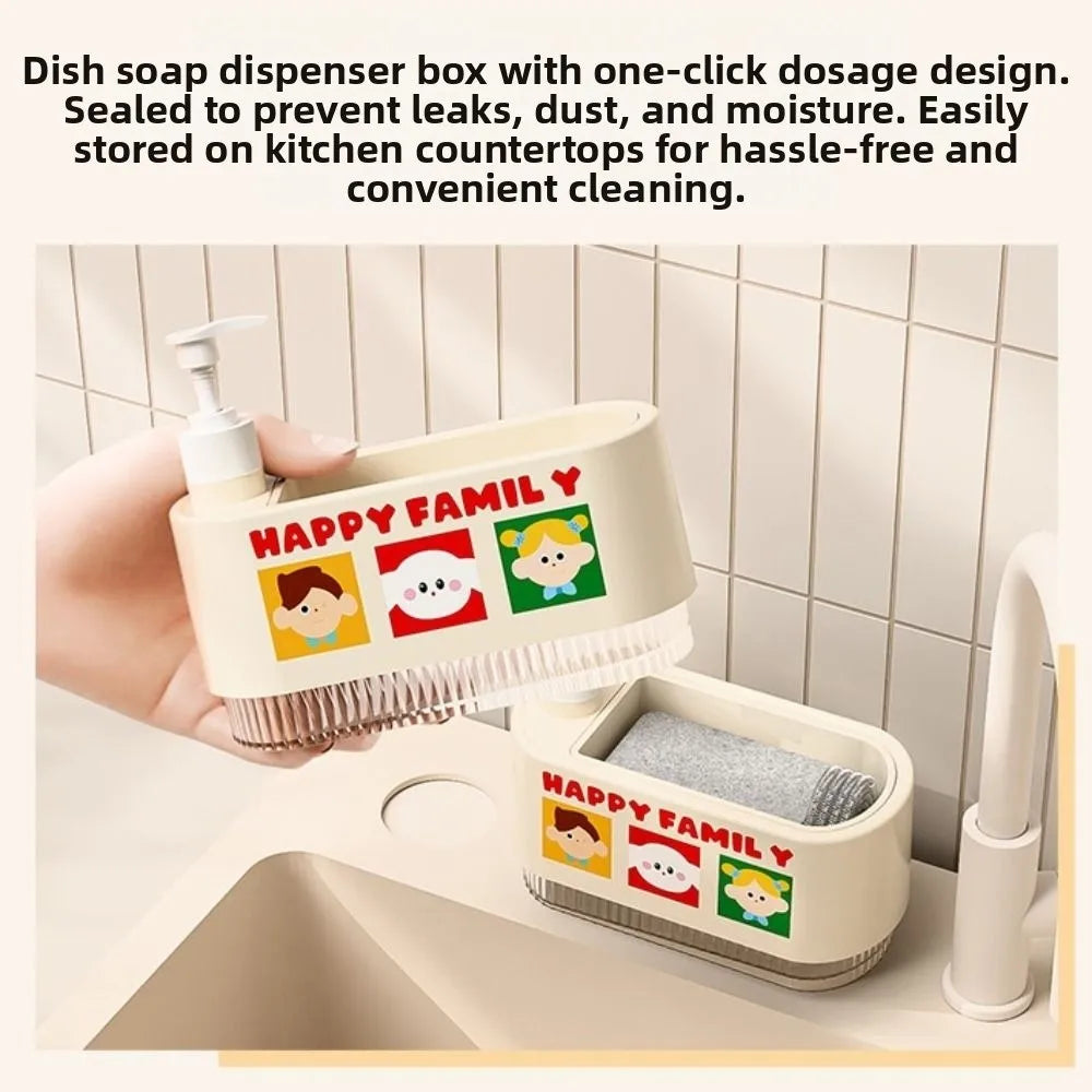 2-in-1 Kitchen Soap Dispenser with Sponge Holder