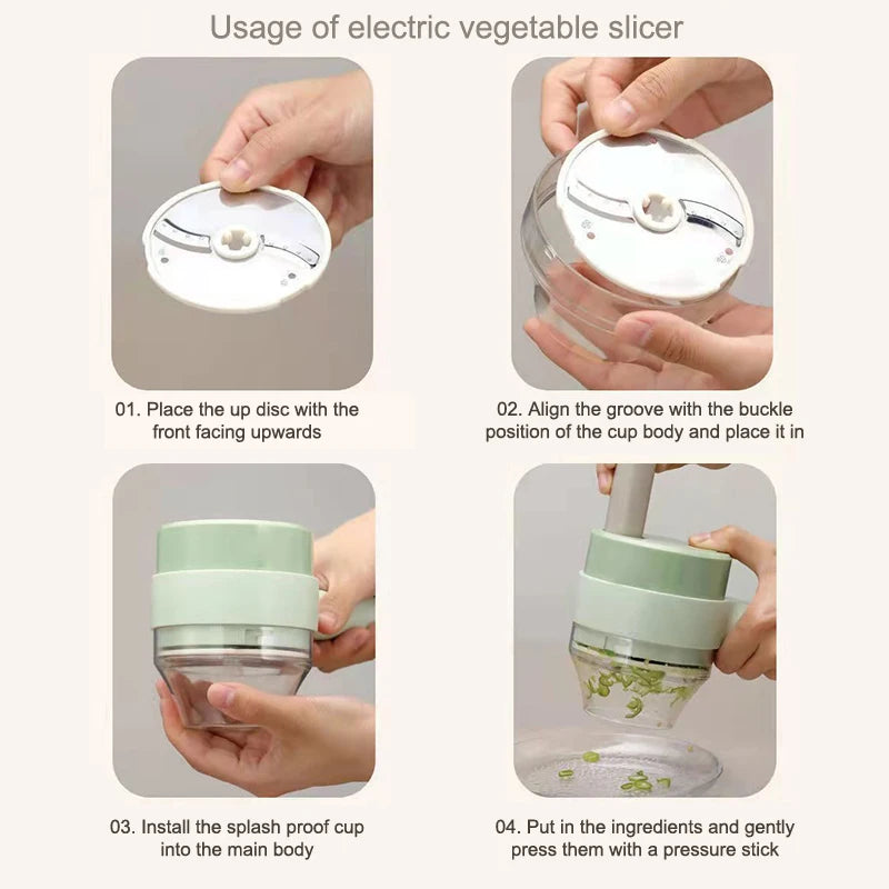 Wireless Electric Food Cutter & Chopper