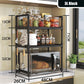 Adjustable Multi-Layer Kitchen Organizer with Heat-Safe Open Design