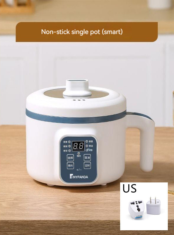 Household Mini Rice & Porridge Cooker - Ceramic Liner, Non-Stick Design