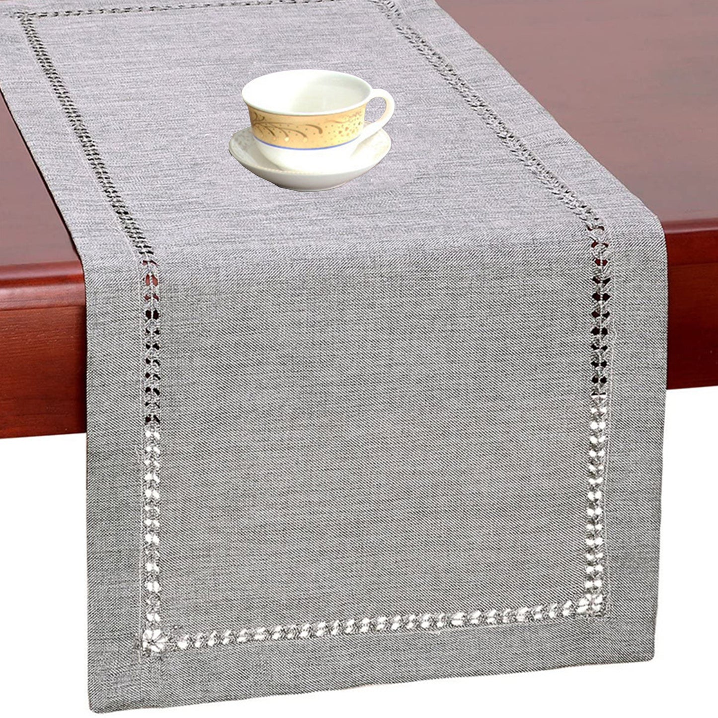 Imitation Linen Polyester Table Runner – Modern Minimalist Coffee Table Decor