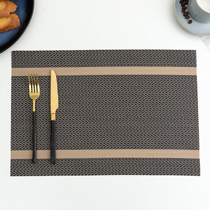 Japanese Waterproof & Oil-Proof Heat-Resistant Table Mats - PVC Light Luxury Placemats