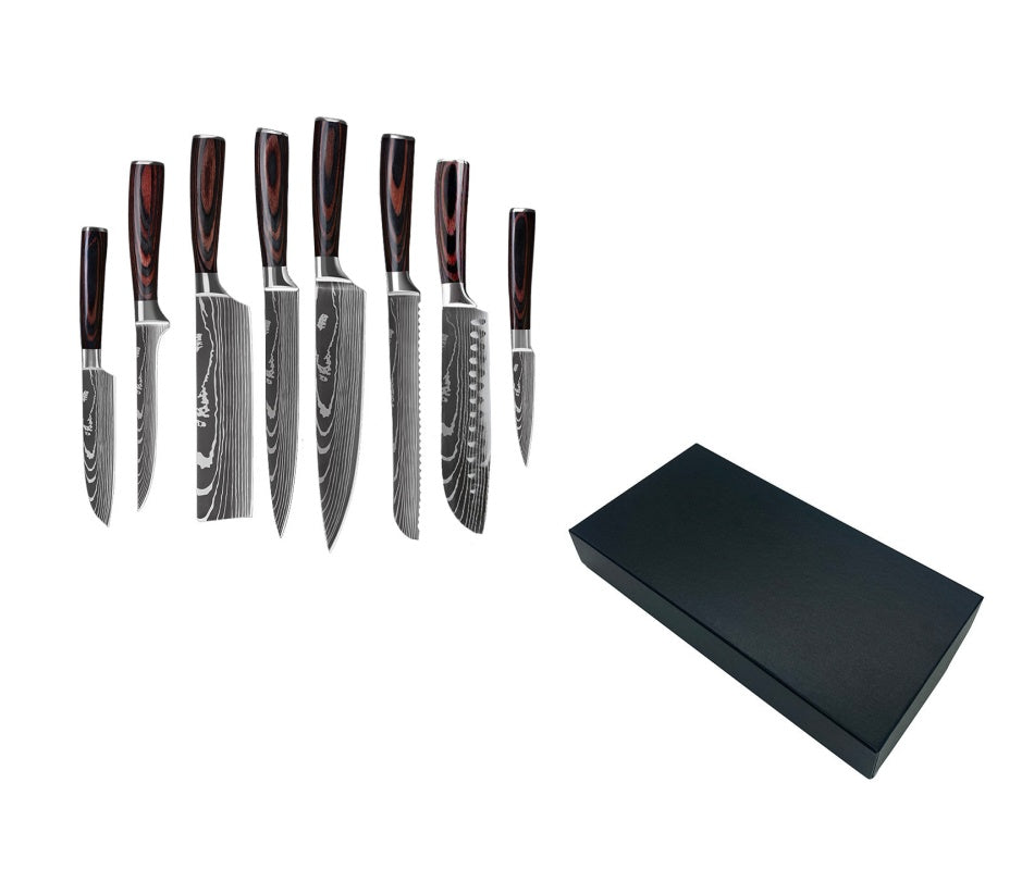 10-Piece Chef’s Knife Set - Premium Stainless Steel Kitchen Set with Ergonomic Handles