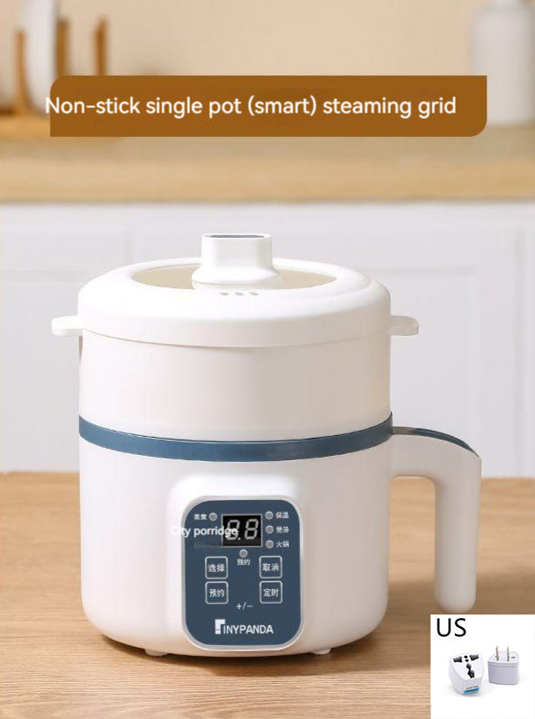 Household Mini Rice & Porridge Cooker - Ceramic Liner, Non-Stick Design