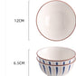 Japanese Ceramic Bowl - Single Large Porcelain Bowl with Underglaze Finish