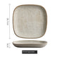 Retro Ceramic Sushi & Dumpling Plate - Rectangular Japanese Tableware in Mesh White or Bronze