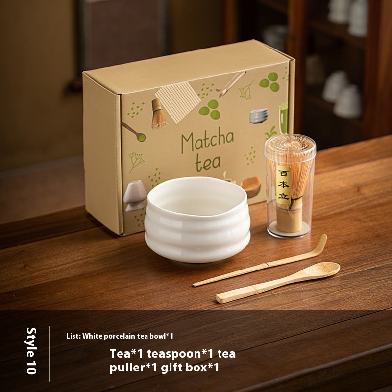 Matcha Tools Blender Set - Complete Bamboo Matcha Whisk & Bowl Set