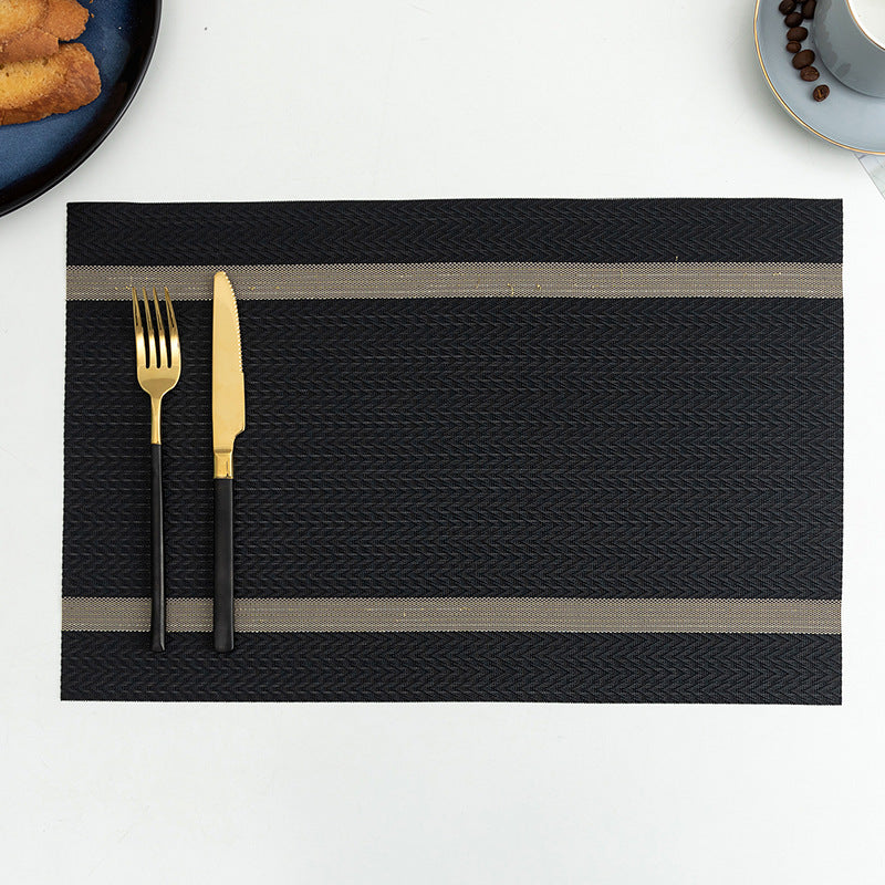Japanese Waterproof & Oil-Proof Heat-Resistant Table Mats - PVC Light Luxury Placemats